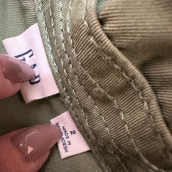 GAP Long Sleeve Playsuit Sage Green 2 - Picture 4 of 4